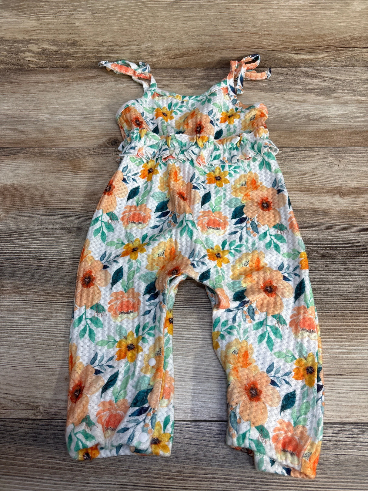 Floral Ruffle Romper White sz 9-12m - Me n Mommy To Be