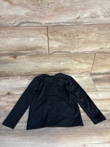 Cat & Jack Full Zip Rash Guard Shirt Black sz 4T