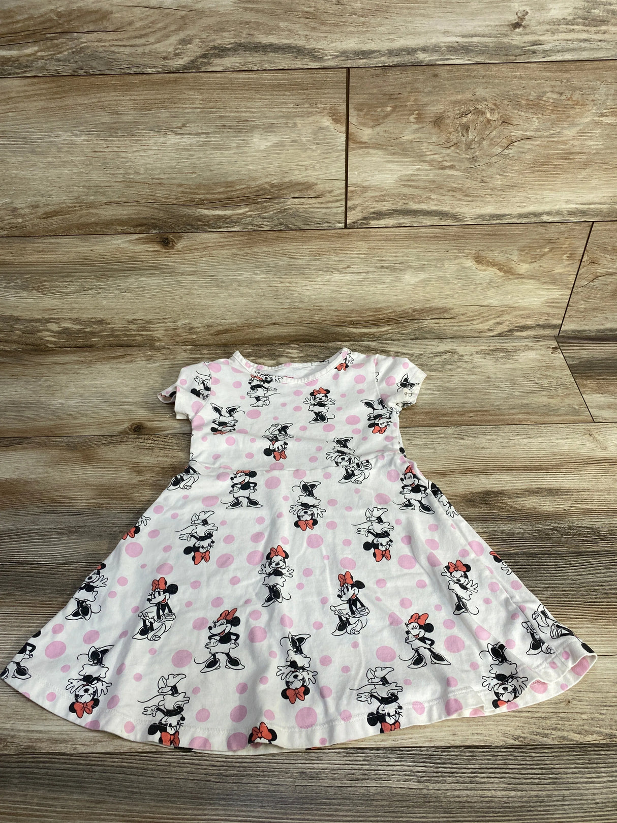 Disney Junior Minnie Mouse Polka Dot Dress White sz 4T