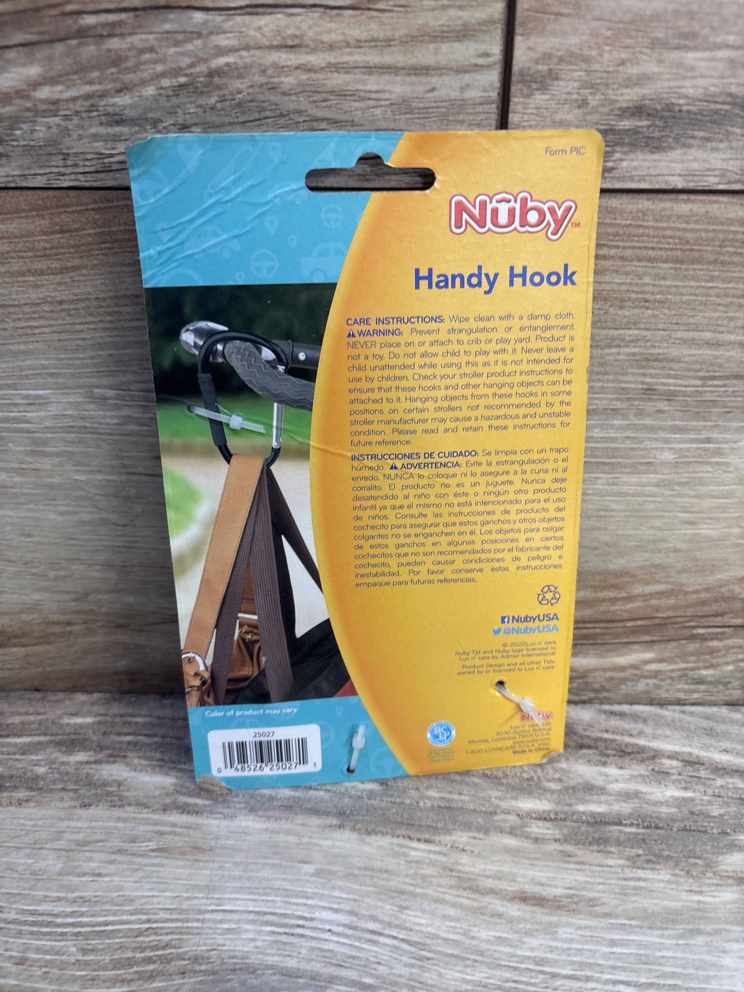 NEW Nuby Large Handy Hook Carabiner Stroller Clip with Textured Soft Grip