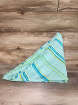 Peekaboo Organic Muslin Swaddle Blanket Green Stripes