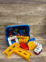 Mega Bloks Racecar Garage Building Set with Build & Race Big Truck 60pc+