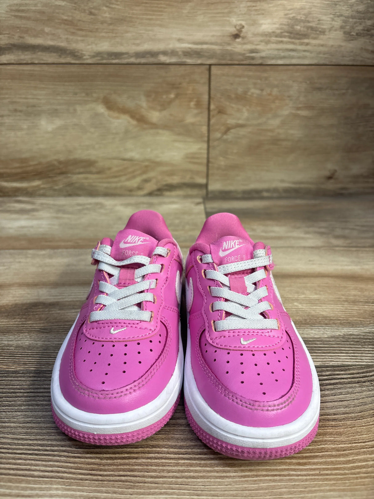 Nike Force 1 Low EasyOn TD 'Playful Pink White' Sneakers sz 9c
