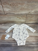NEW Grayson Collective Ribbed Snap Bodysuit Ivory sz 0-3m