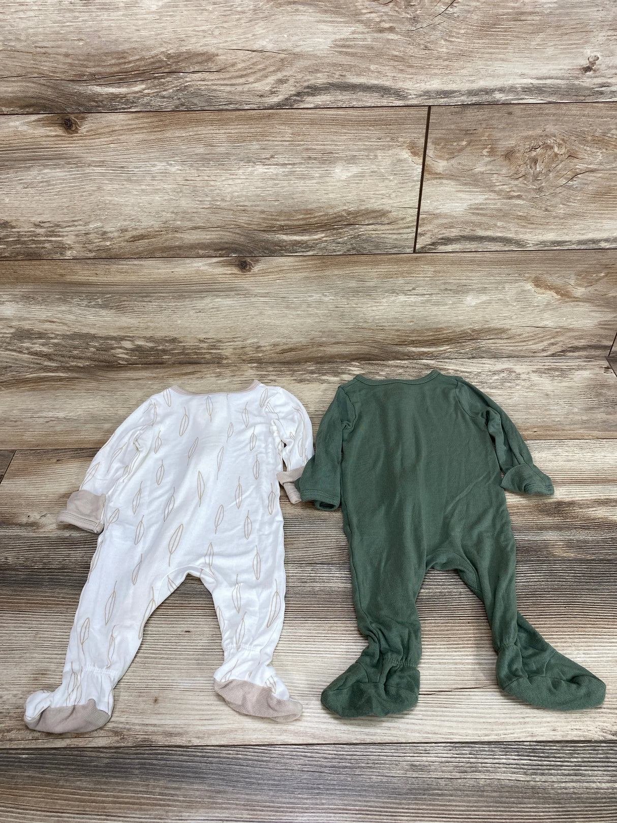 Cloud Island 2pk Modal Sleepers Green/White sz 0-3m