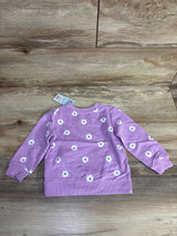 NEW Cat & Jack Purple Floral Sweatshirt Lilac sz 12m