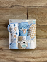 NEW Petite L'amour 6pc Bath Towel Set Blue/White