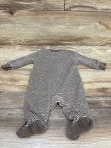 Carter's Terry Cloth Striped Sleeper Brown sz Newborn