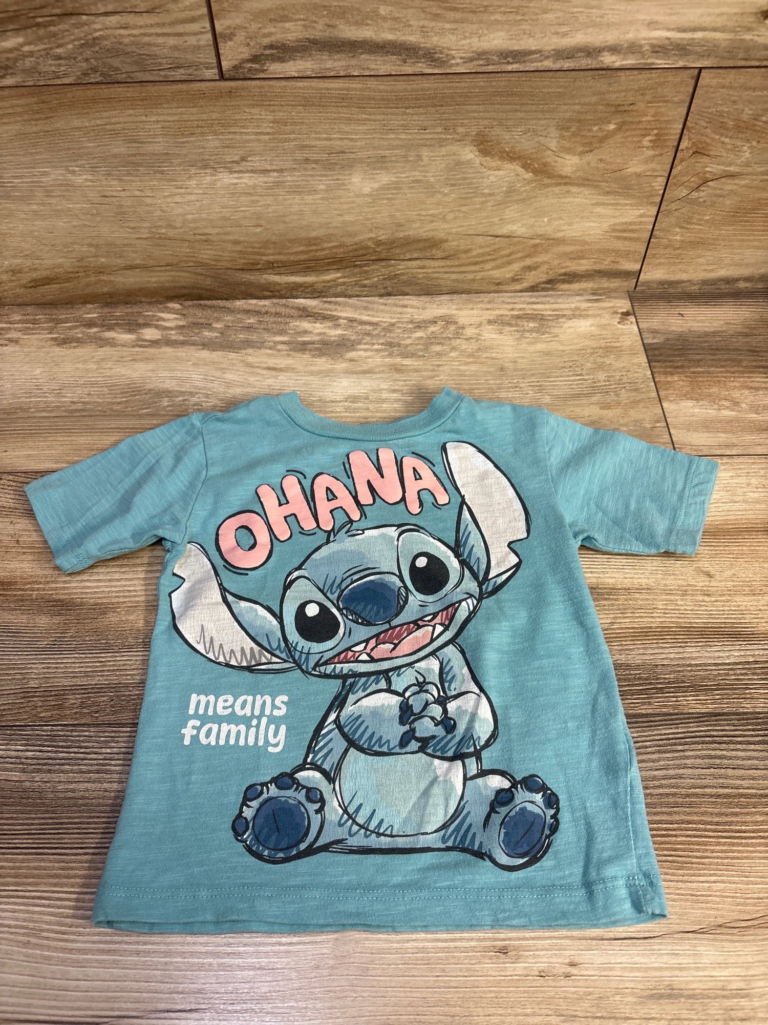 Disney Stitch Ohana Shirt Blue sz 2T