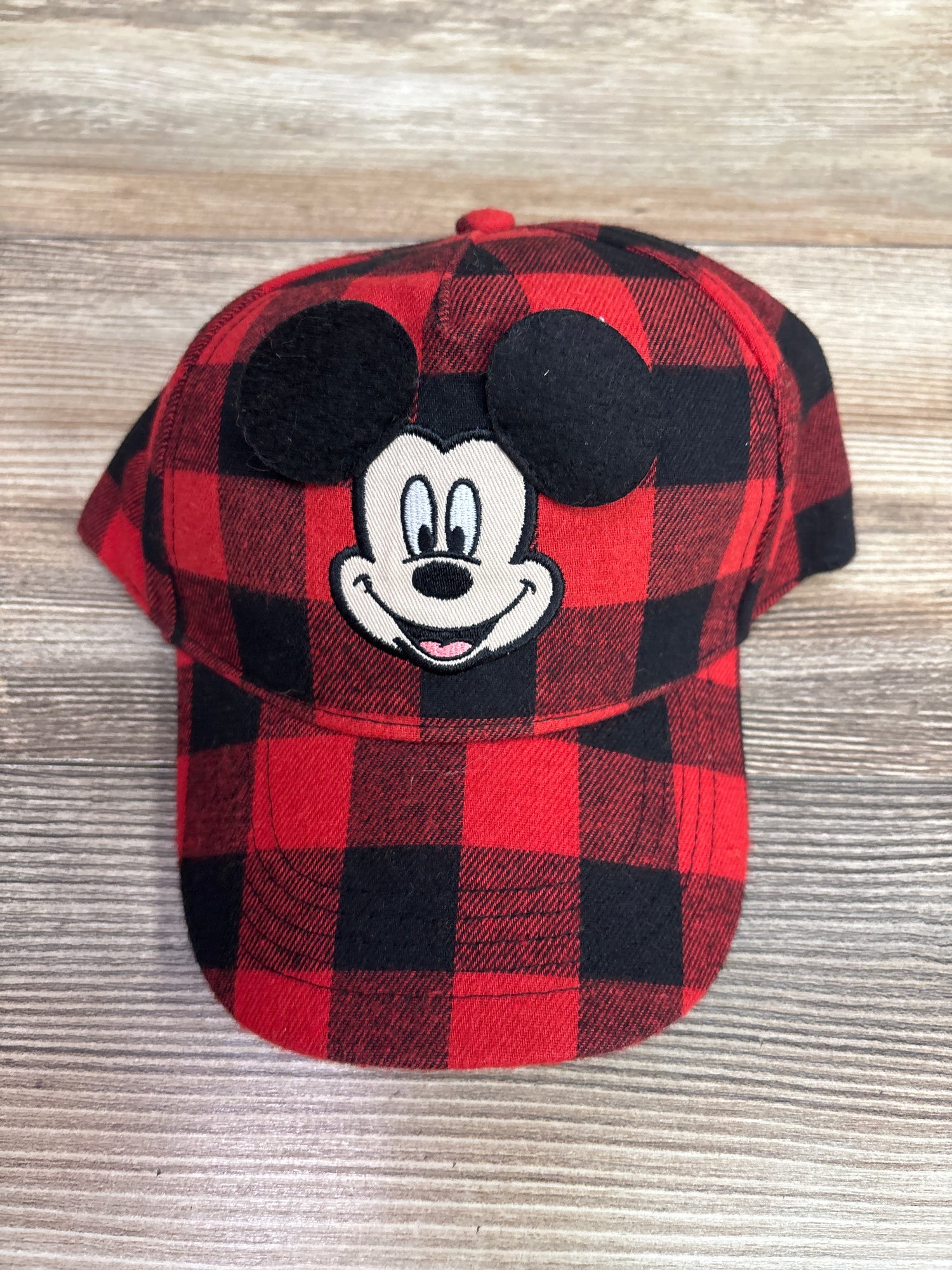 Disney Mickey Mouse Plaid Baseball Cap Red sz Toddler