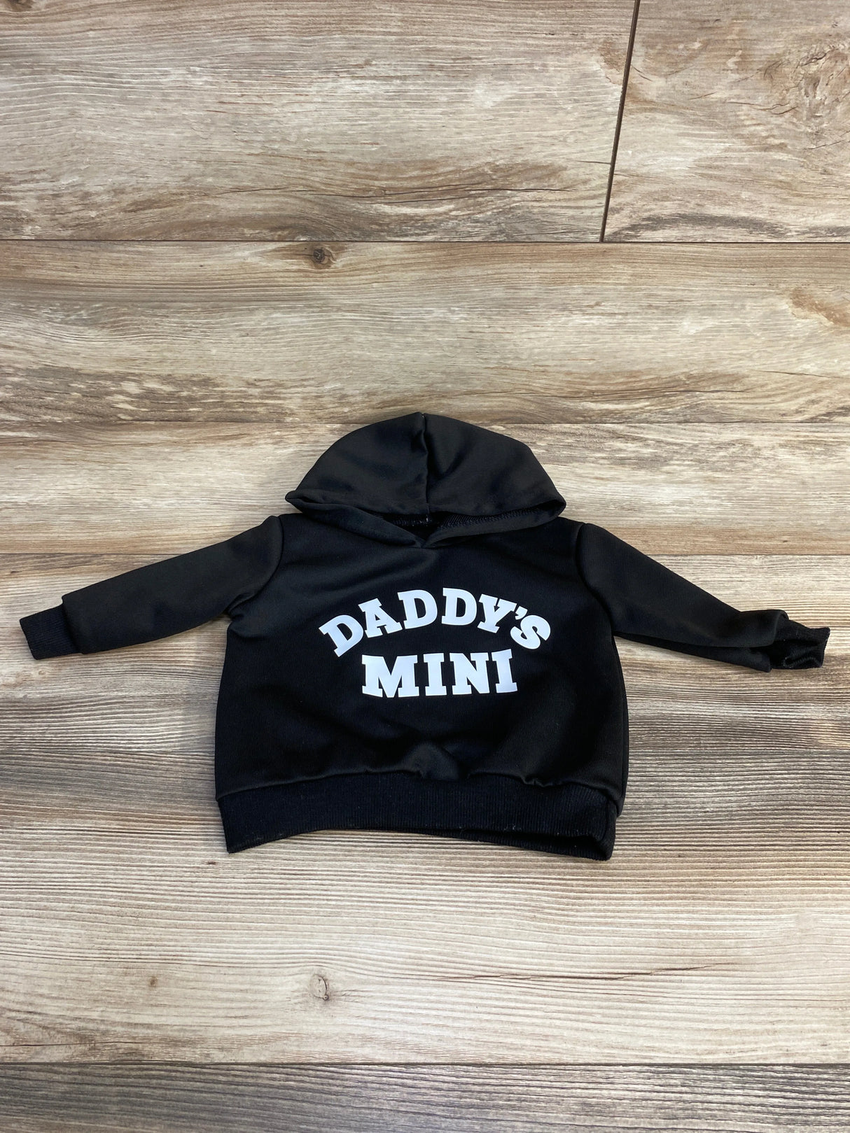 Daddy's Mini Hoodie Black sz 6-9m