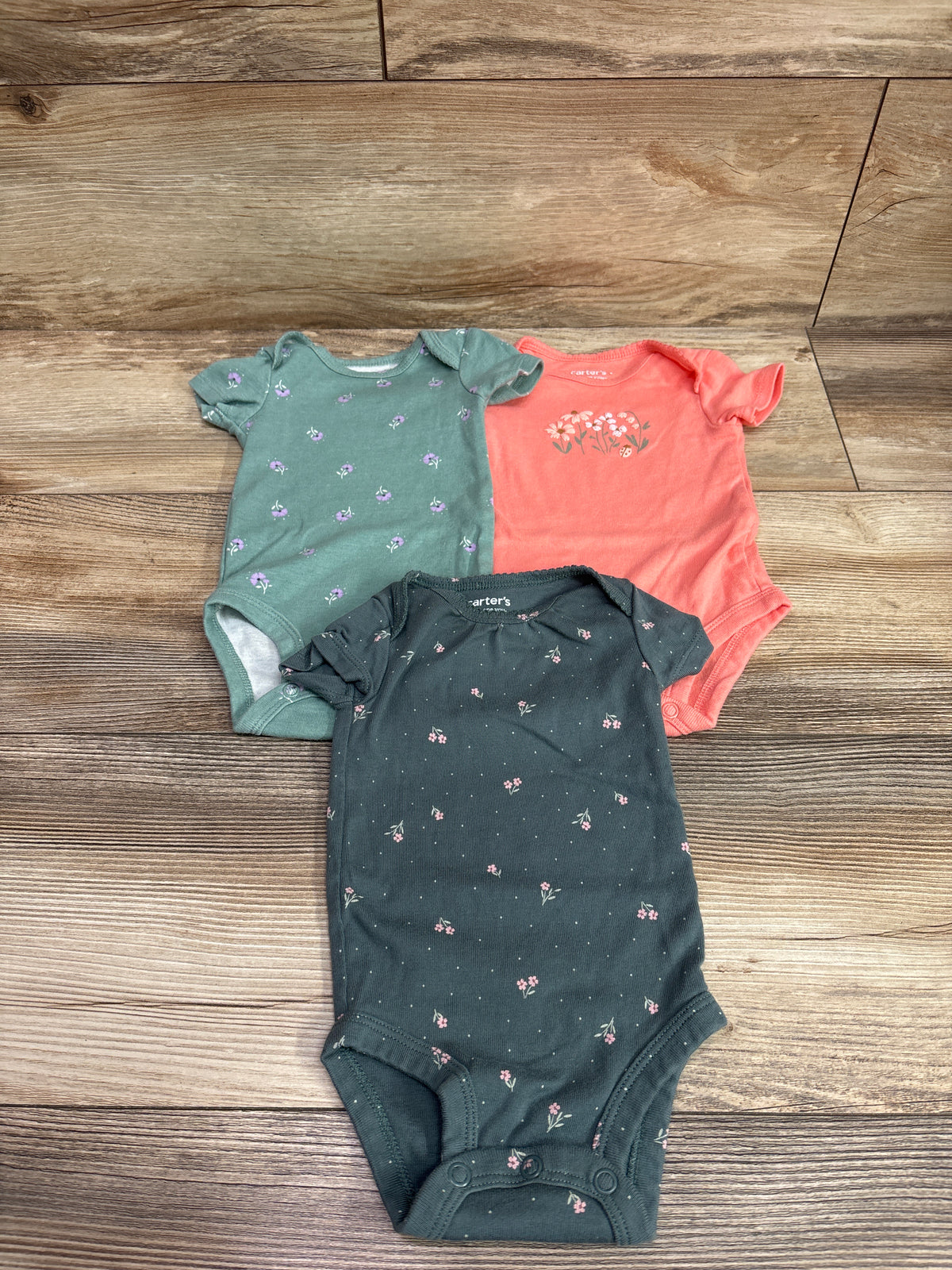 Just One You 3pk Bodysuits Green sz 3m