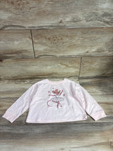 Cat & Jack Long Sleeve Ballerina Mouse Shirt Pink sz 2T