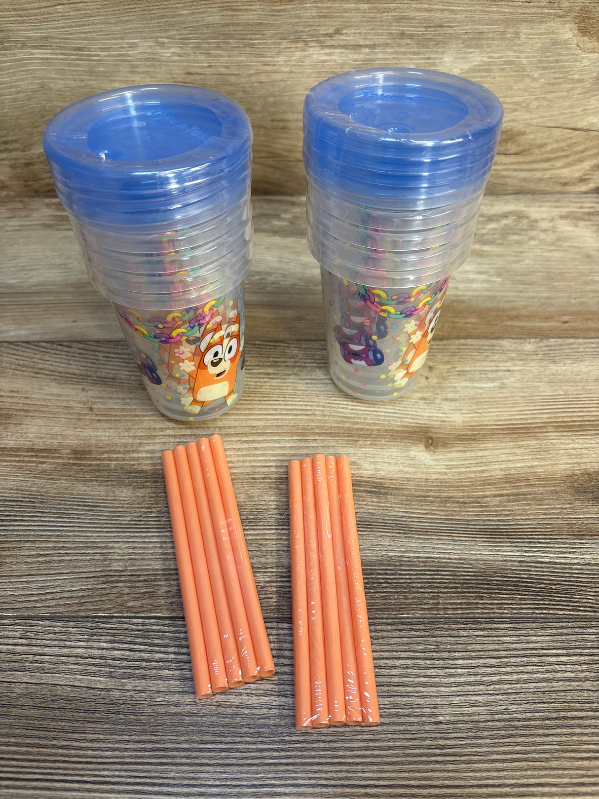 NEW The First Years Bluey Take & Toss Straw Cups 10pk 10oz