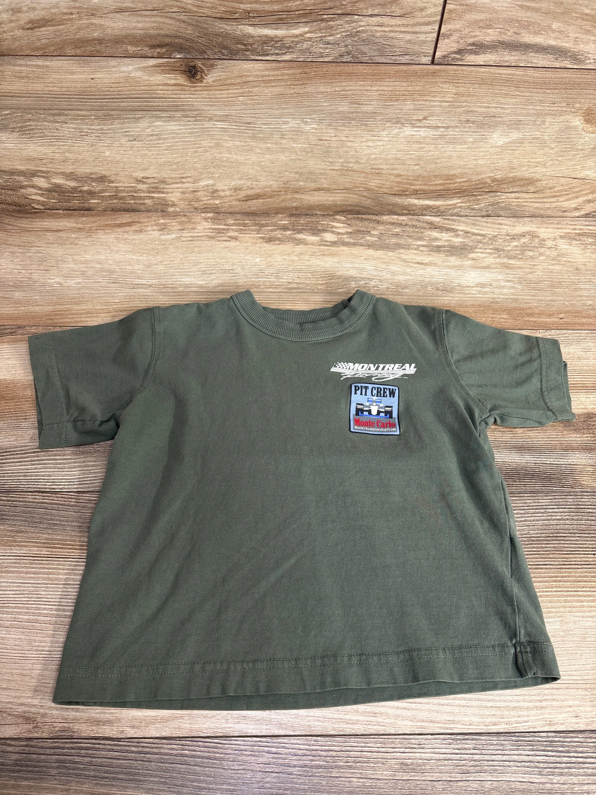 Cotton On Kids Racing Shirt Olive sz 4T