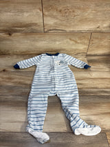 Chick Pea Striped Blanket Sleeper White sz 12m