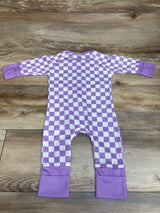 Checkered Convertible Sleeper Purple sz 6-9m