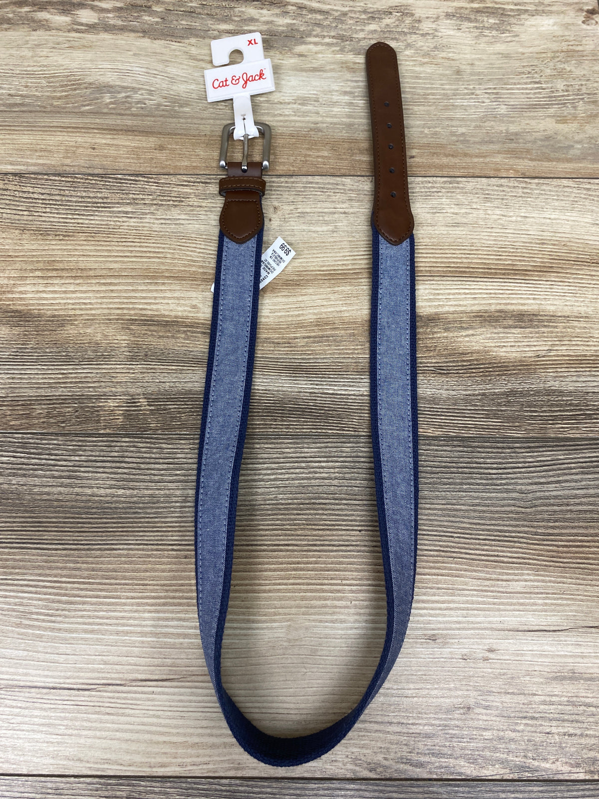 NEW Cat & Jack Chambray Belt Blue sz XL