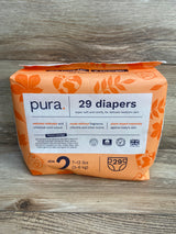 NEW Pura Hypoallergenic Diapers 29ct, Size 2