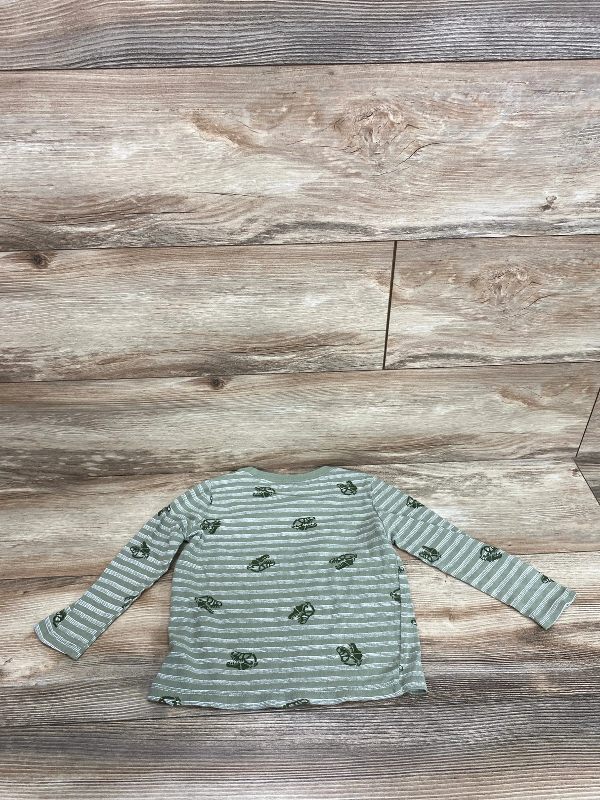 Old Navy Striped Dino Shirt Green sz 3T