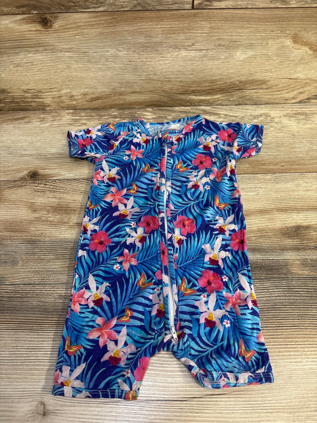 Scainf Bamboo Shortie Romper Sleeper Blue sz 18-24m
