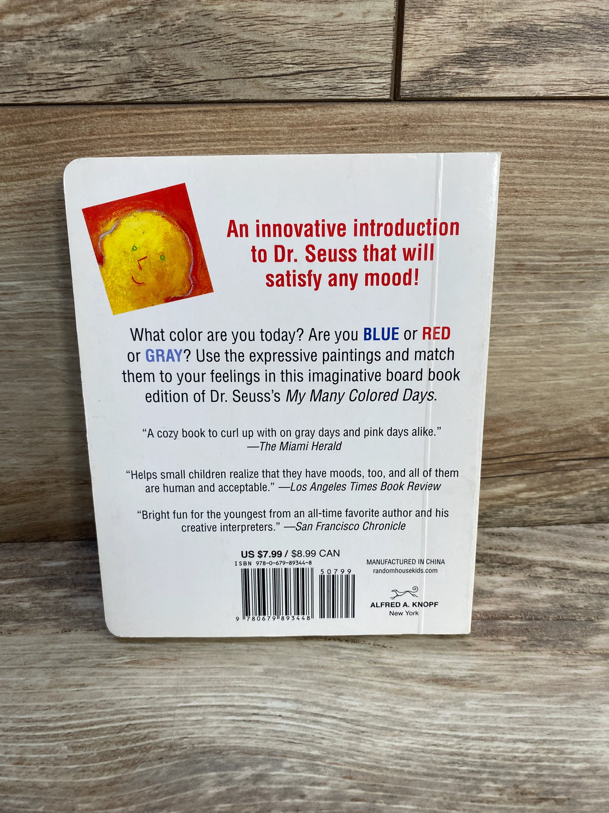 Dr. Seuss My Many Colored Days Board Book