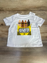 NEW Children's Place Love All Colors Graphic Shirt White sz 12-18m - Me n Mommy To Be