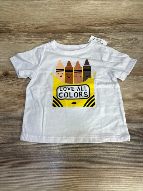 NEW Children's Place Love All Colors Graphic Shirt White sz 12-18m - Me n Mommy To Be