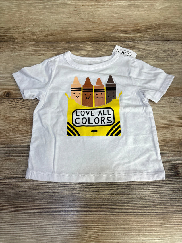 NEW Children's Place Love All Colors Graphic Shirt White sz 12-18m - Me n Mommy To Be