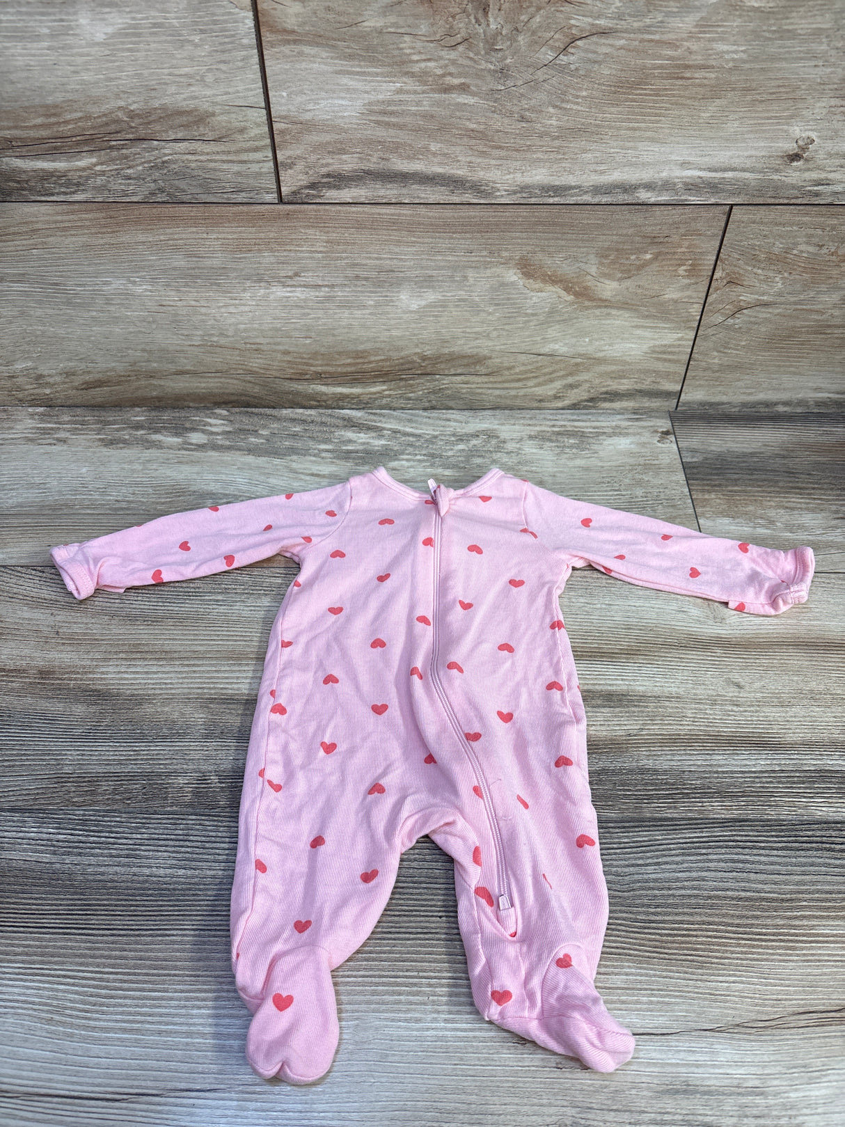 Wonder Nation Heart Sleeper Pink sz Newborn
