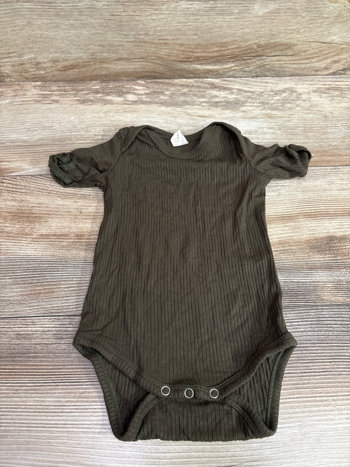Kate Quinn Ribbed Modal Bodysuit Green sz 3-6m