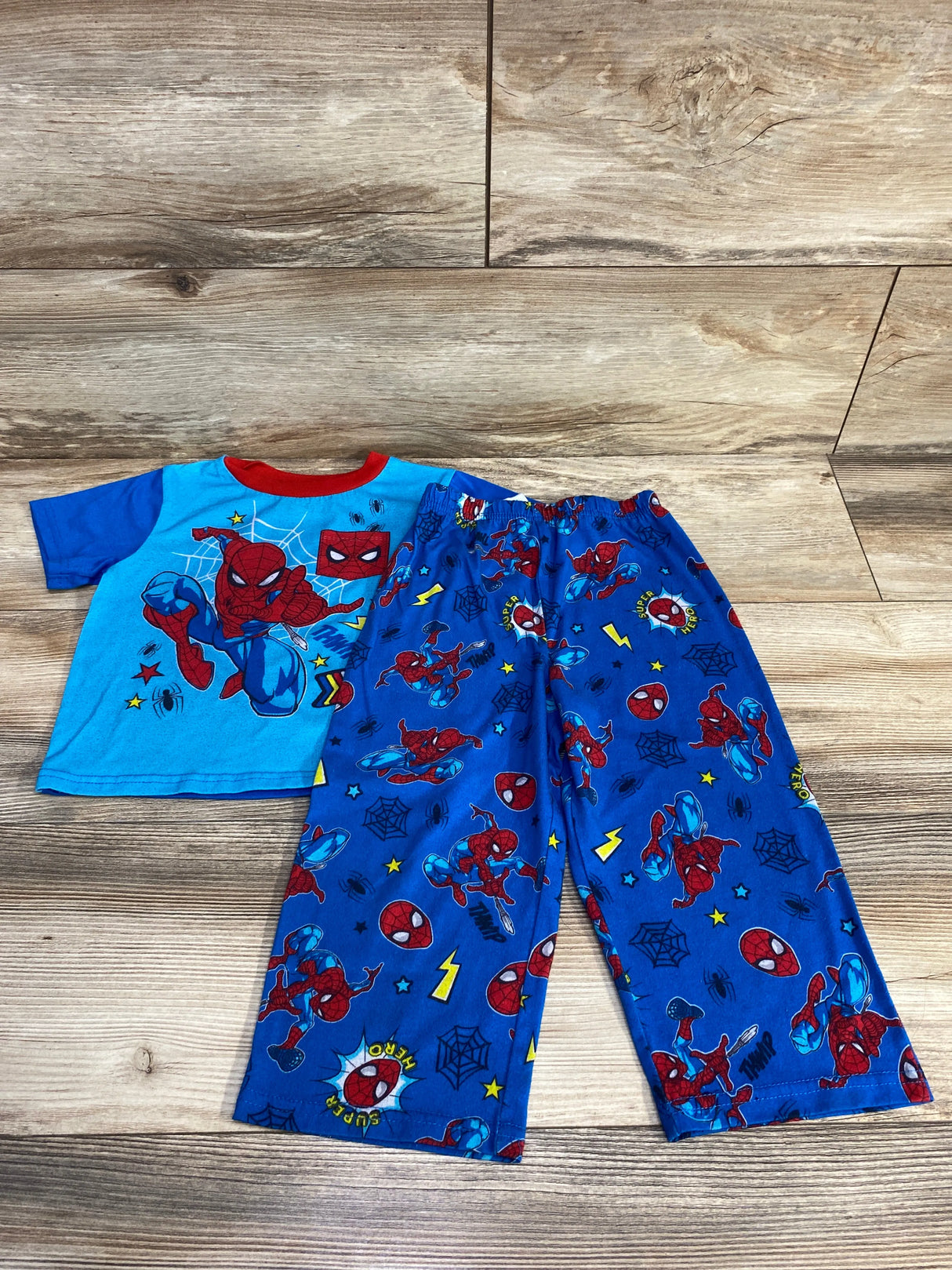Marvel Spider-Man 2pc Pajama Set Blue sz 3T *