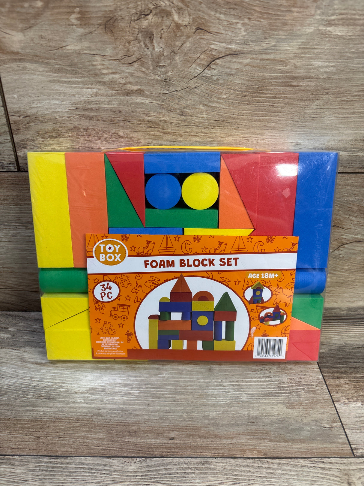 NEW Toy Box 34pc Foam Block Set