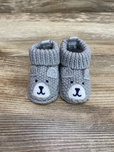 NWoT Carter's Just One You Knitted Bear Slippers - Gray Sz NB