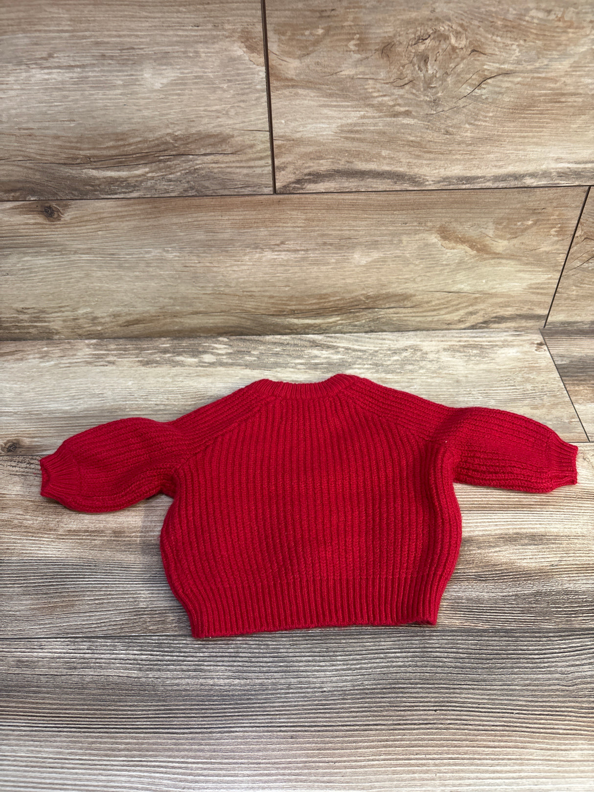 Old Navy So Soft Bow Knit Sweater Red sz 0-3m