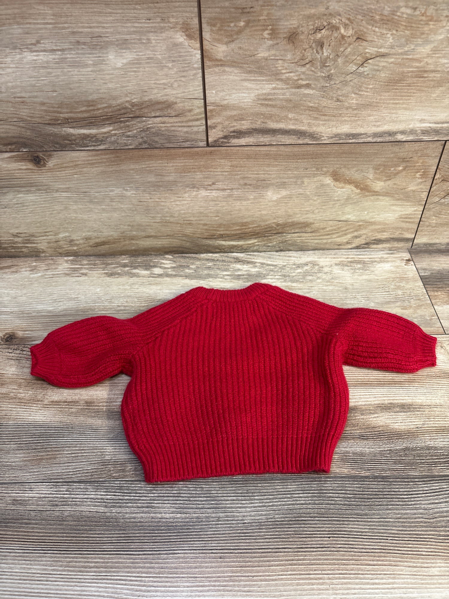 Old Navy So Soft Bow Knit Sweater Red sz 0-3m
