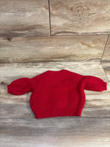 Old Navy So Soft Bow Knit Sweater Red sz 0-3m