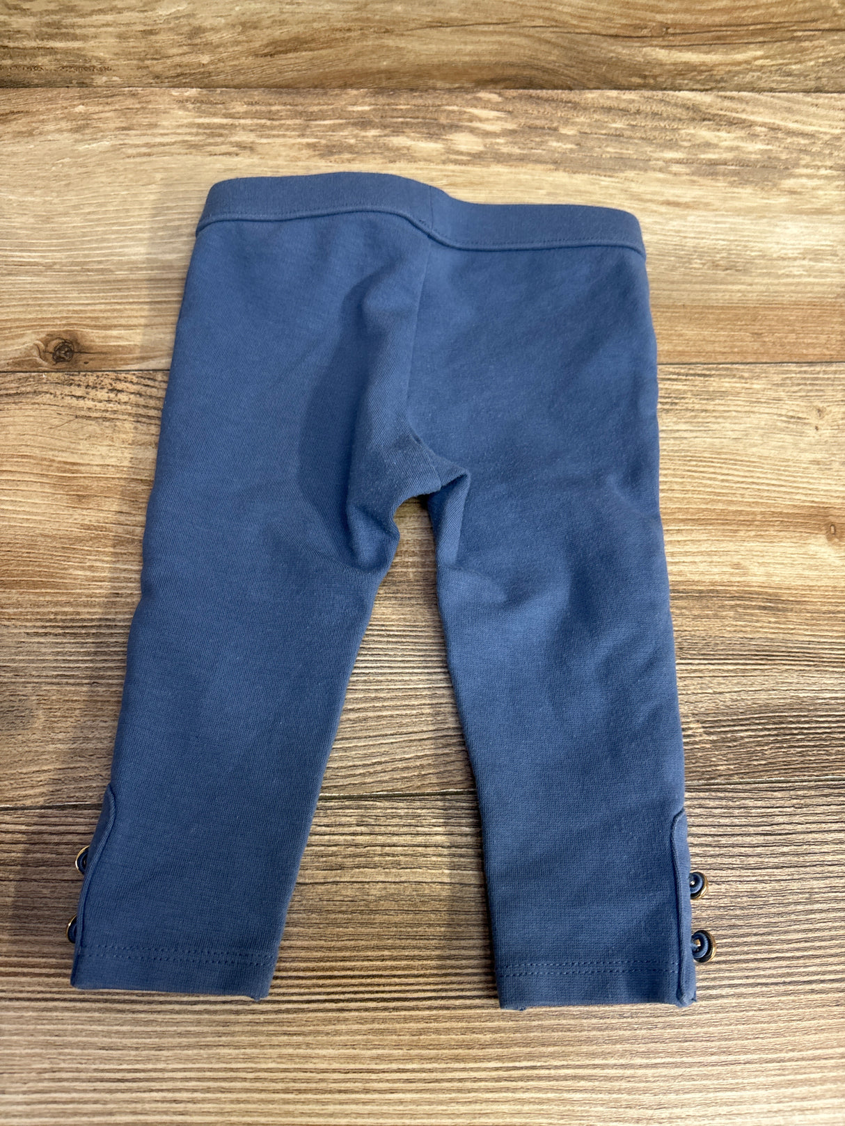Janie & Jack Button Cuff Ponte Pant River Run Blue sz 6-12m