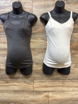 BHRIWRPY 2pk Nursing Tank Tops Grey/White sz Medium