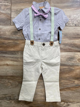 NEW Cat & Jack 4pc Suspender Set Grey sz 18m