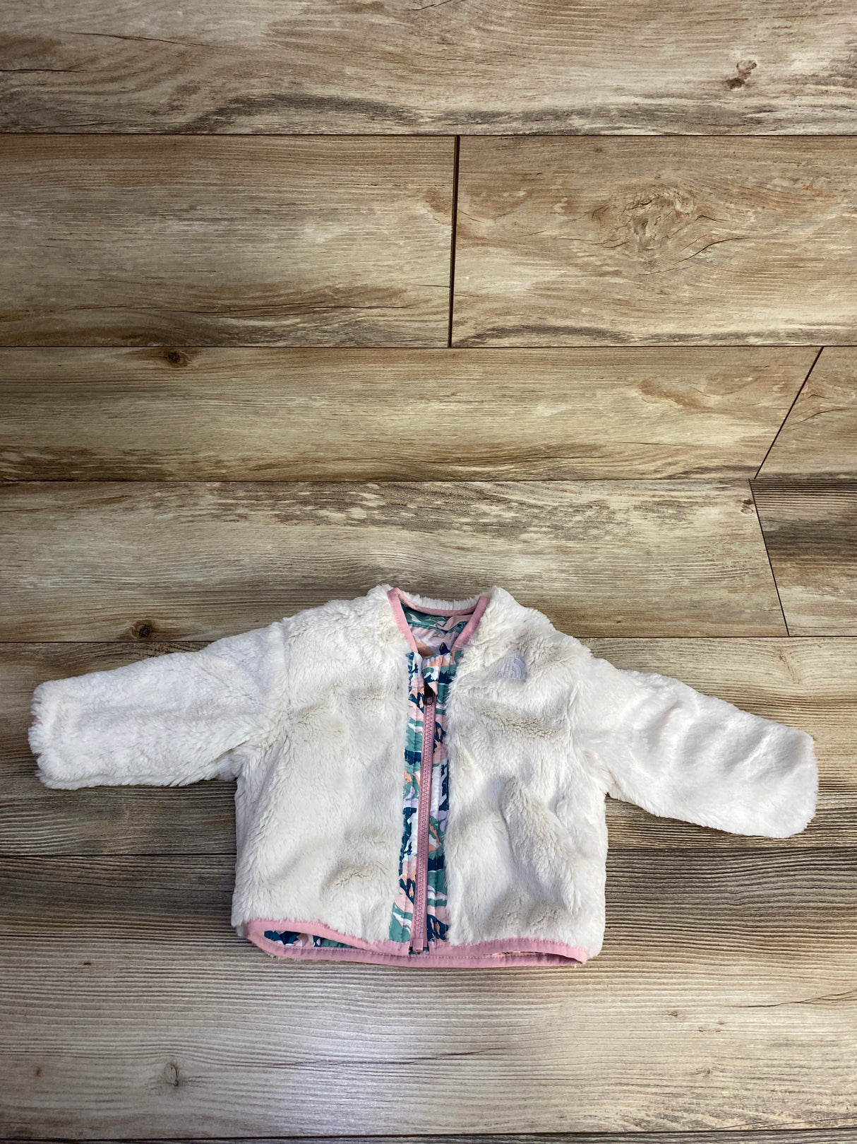 The North Face Reversible Mossbud Jacket in Wasabi Snow Peak sz 0-3m