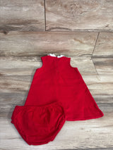 Janie & Jack 2pc The Café Dress & Bloomers in True Red sz 12-18m