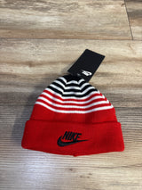 NEW Nike Striped Beanie Red sz 12-24m