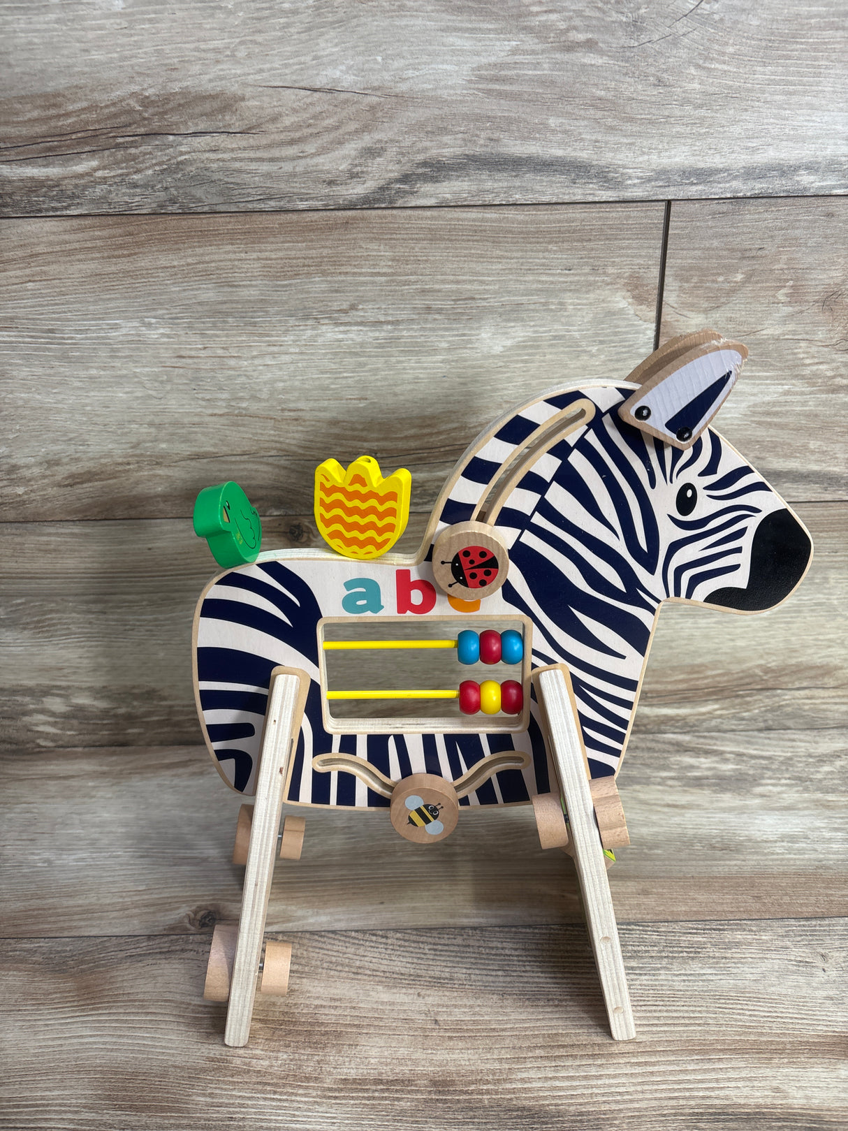 Manhattan Toy Safari Zebra Wooden Toddler Activity Toy