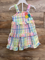 NEW Penelope Mack 2pc Sleeveless Dress & Bloomers Set White sz 24m