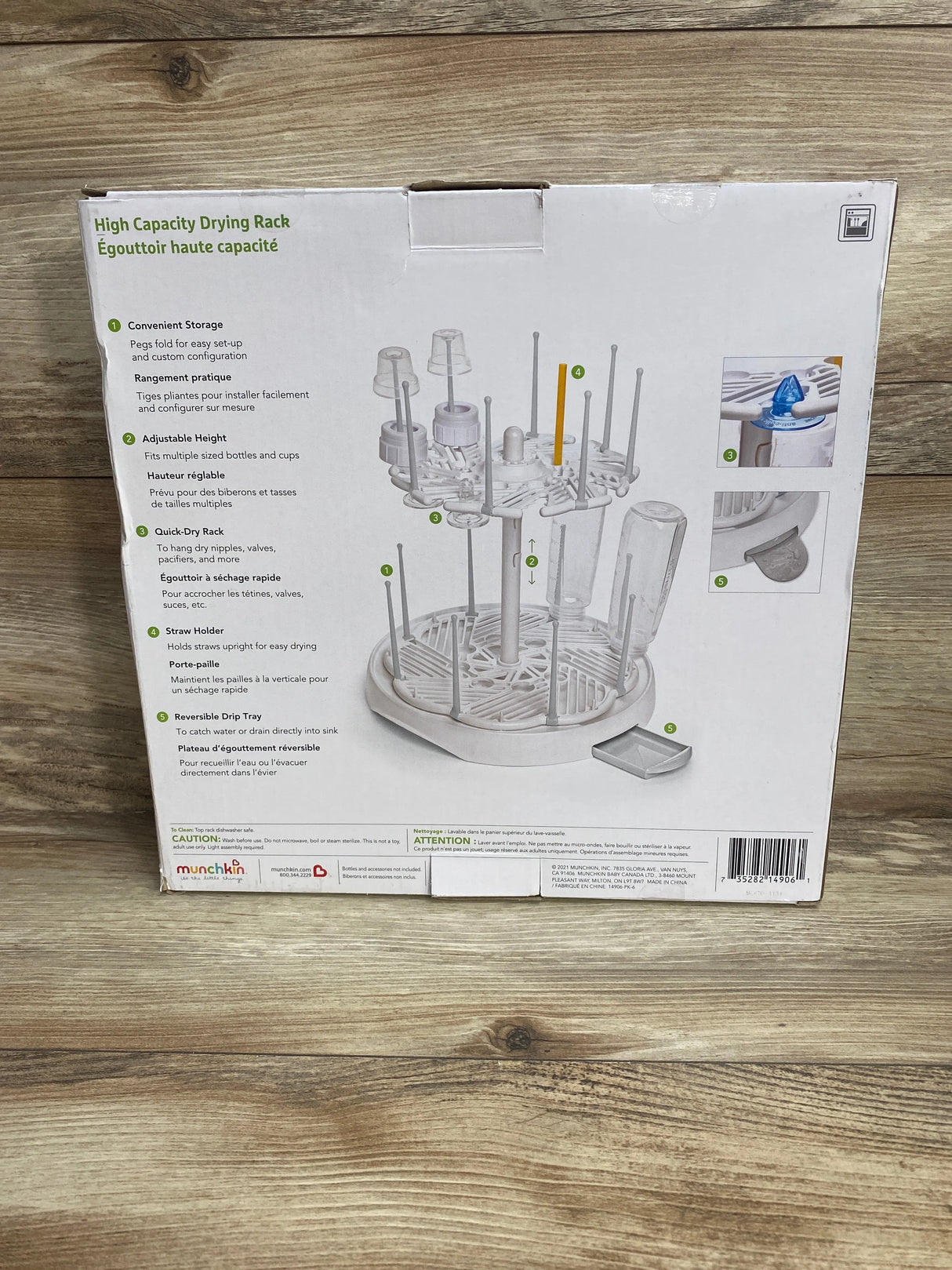 NEW Munchkin High Capacity Bottle Drying Rack