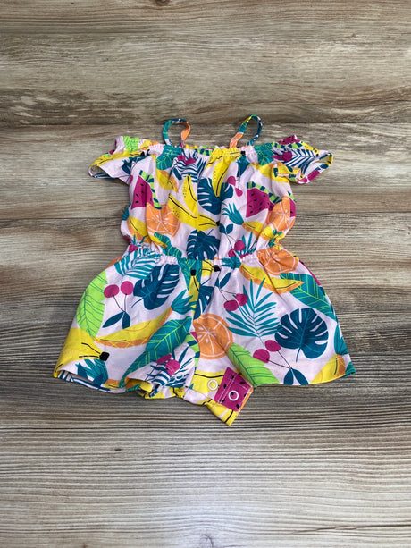 Children's Place Tropical Romper Pink sz 6-9m - Me n Mommy To Be