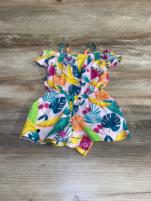 Children's Place Tropical Romper Pink sz 6-9m - Me n Mommy To Be