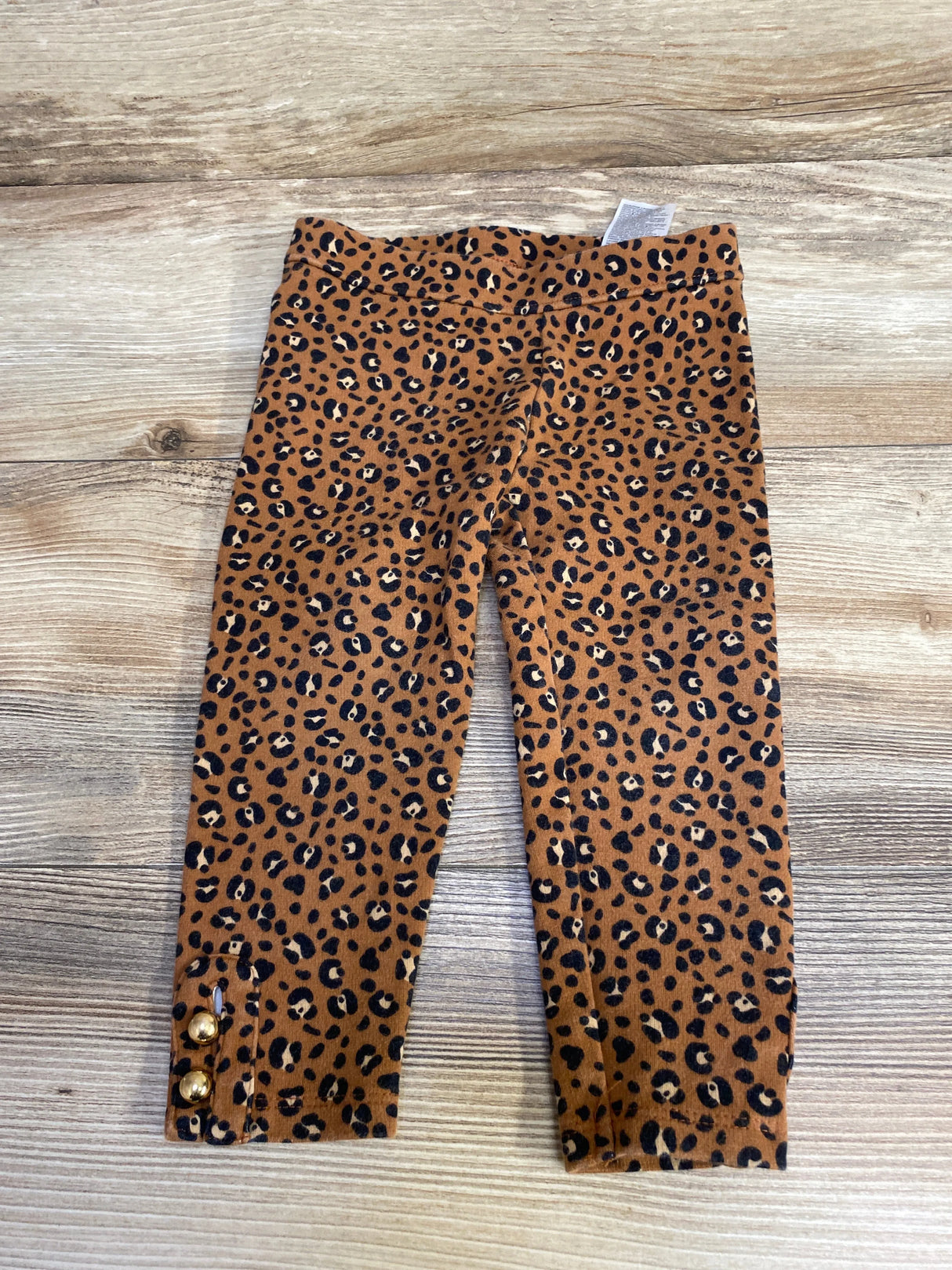 Janie and Jack Leopard Print Ponte Pants Brown sz 18-24m