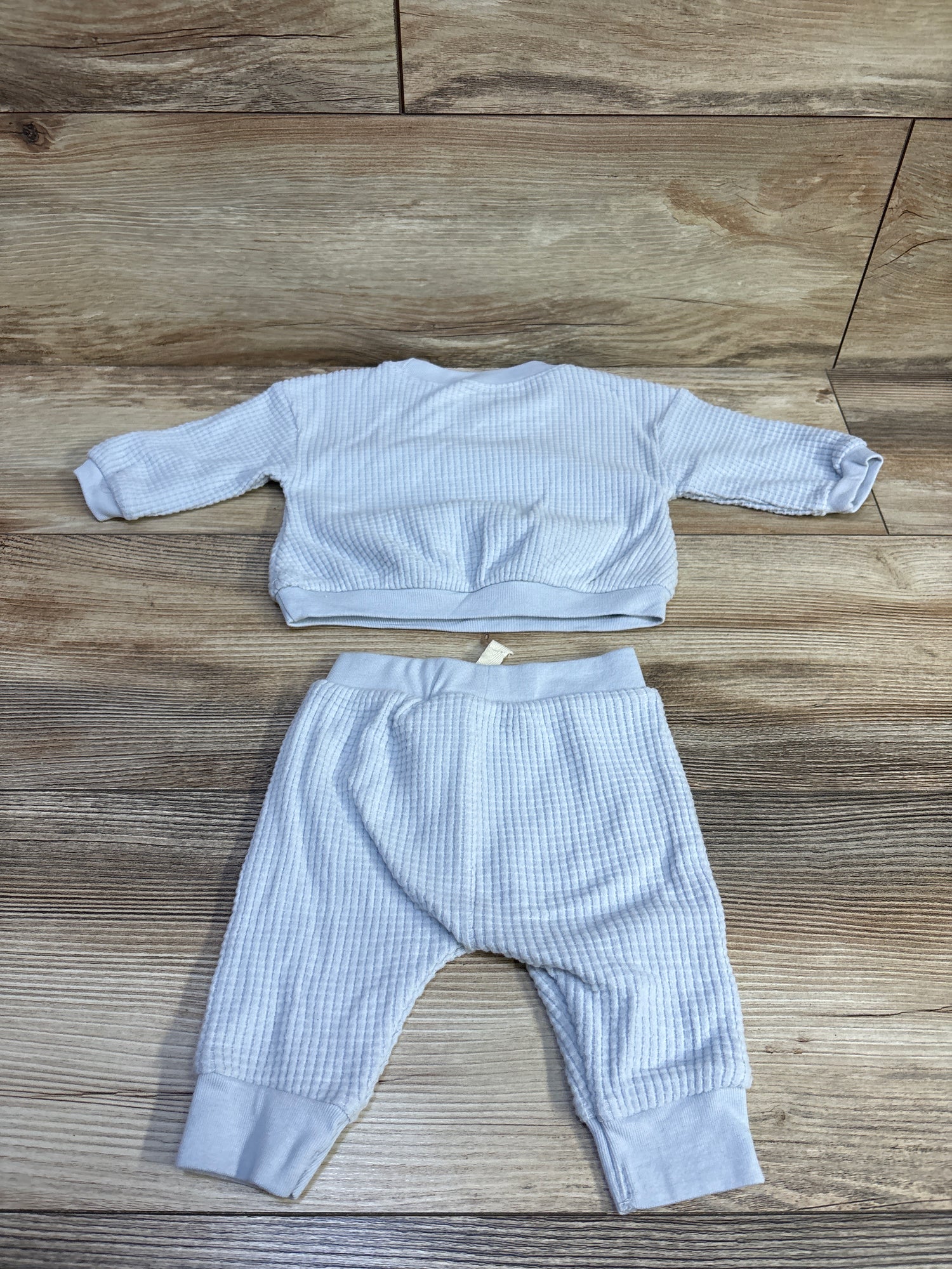 Just One You 2pc Waffle Knit Shirt & Pants Set Blue sz 3m
